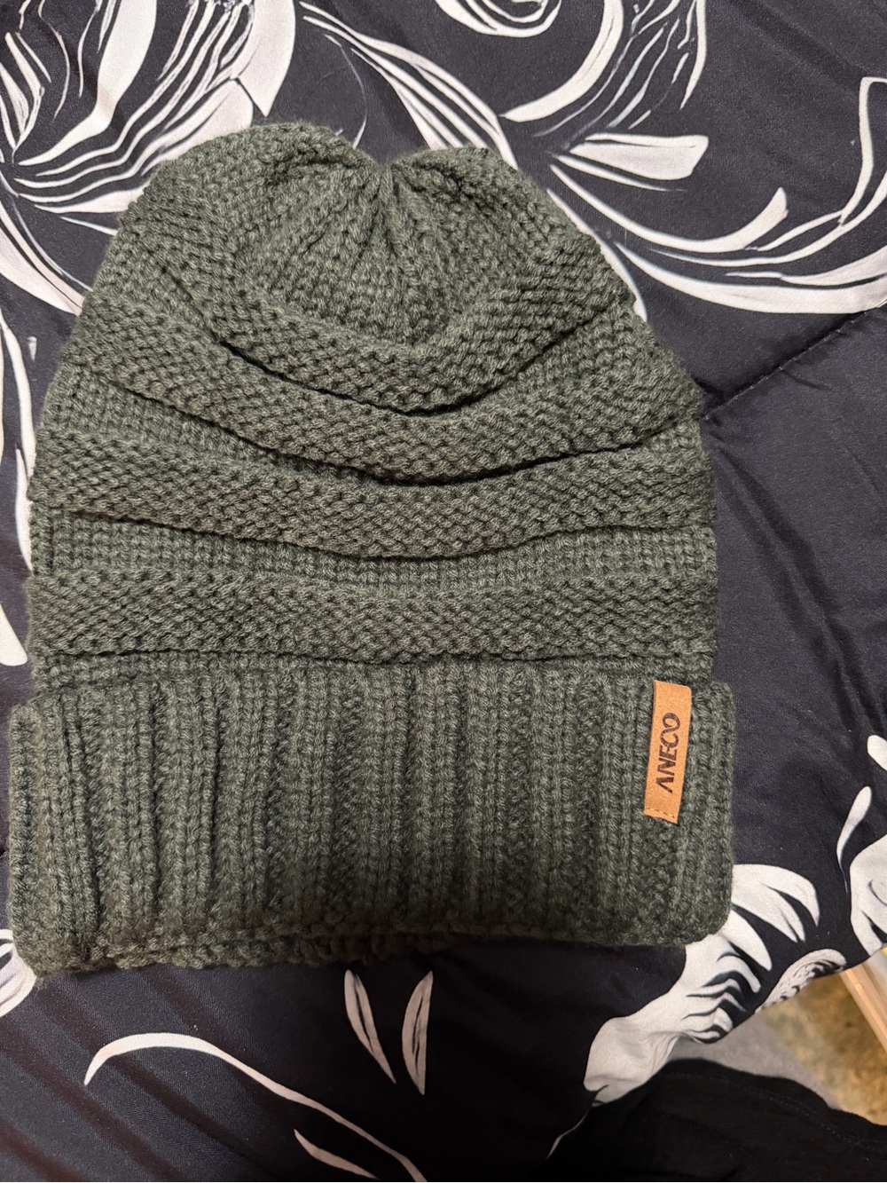Grey soft stretchy Knit Beanie Hat
